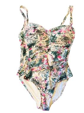 Nip Tuck Swim Floral One-Piece Swimsuit women’s size 10 BNWT